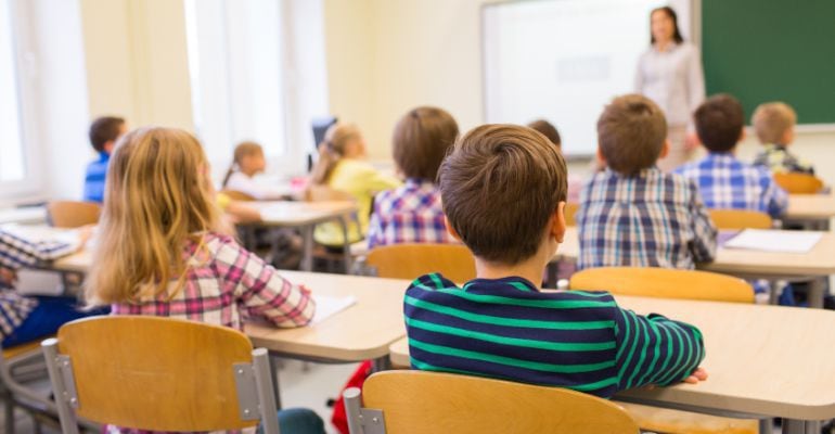 Escolares en un aula de primaria