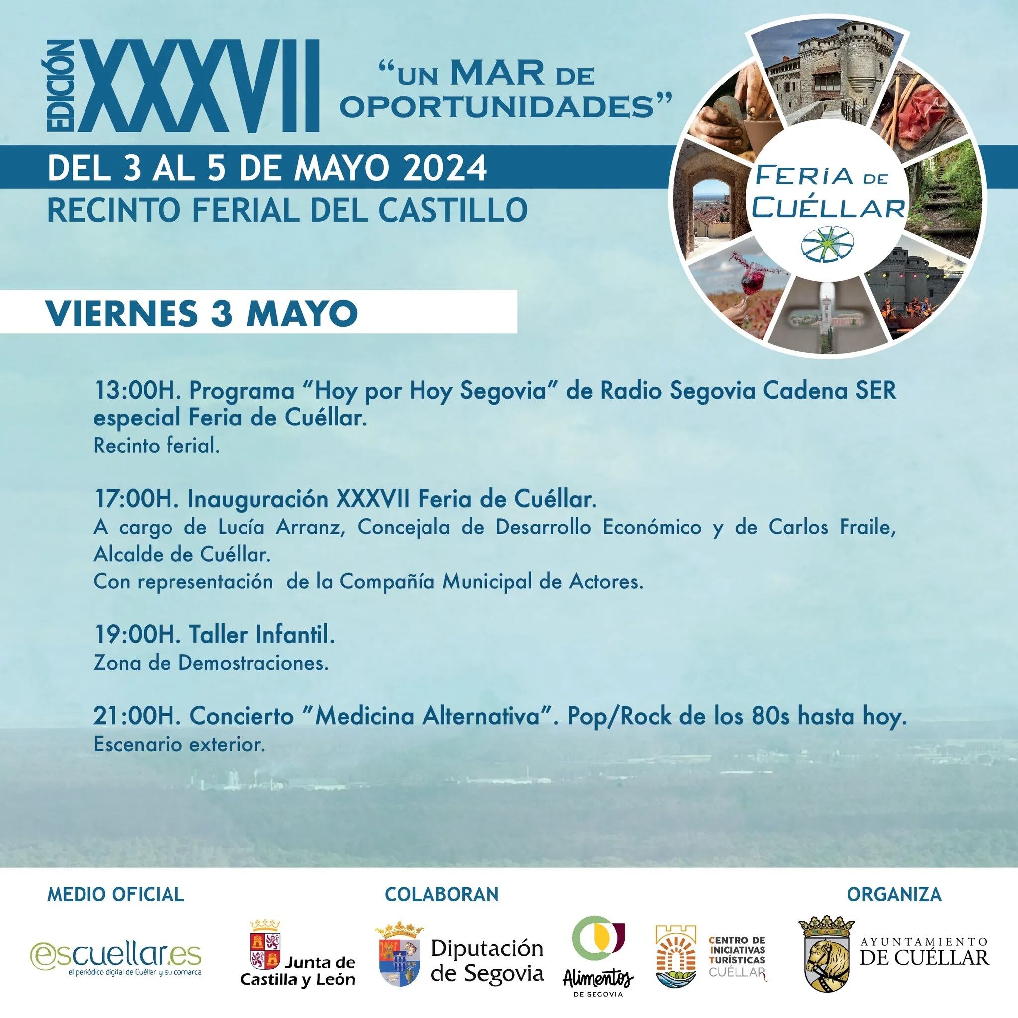 Programación de la Feria de Cuéllar el viernes 3 de mayo