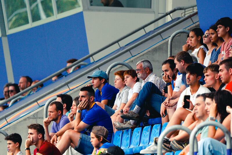 Aficionats a les grades de l'Estadi Nacional en l'últim amistòs contra el Terrassa