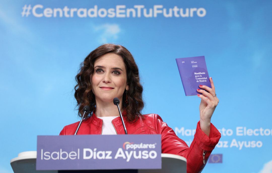 La candidata del PP a la presidencia de la Comunidad de Madrid, Isabel Díaz Ayuso