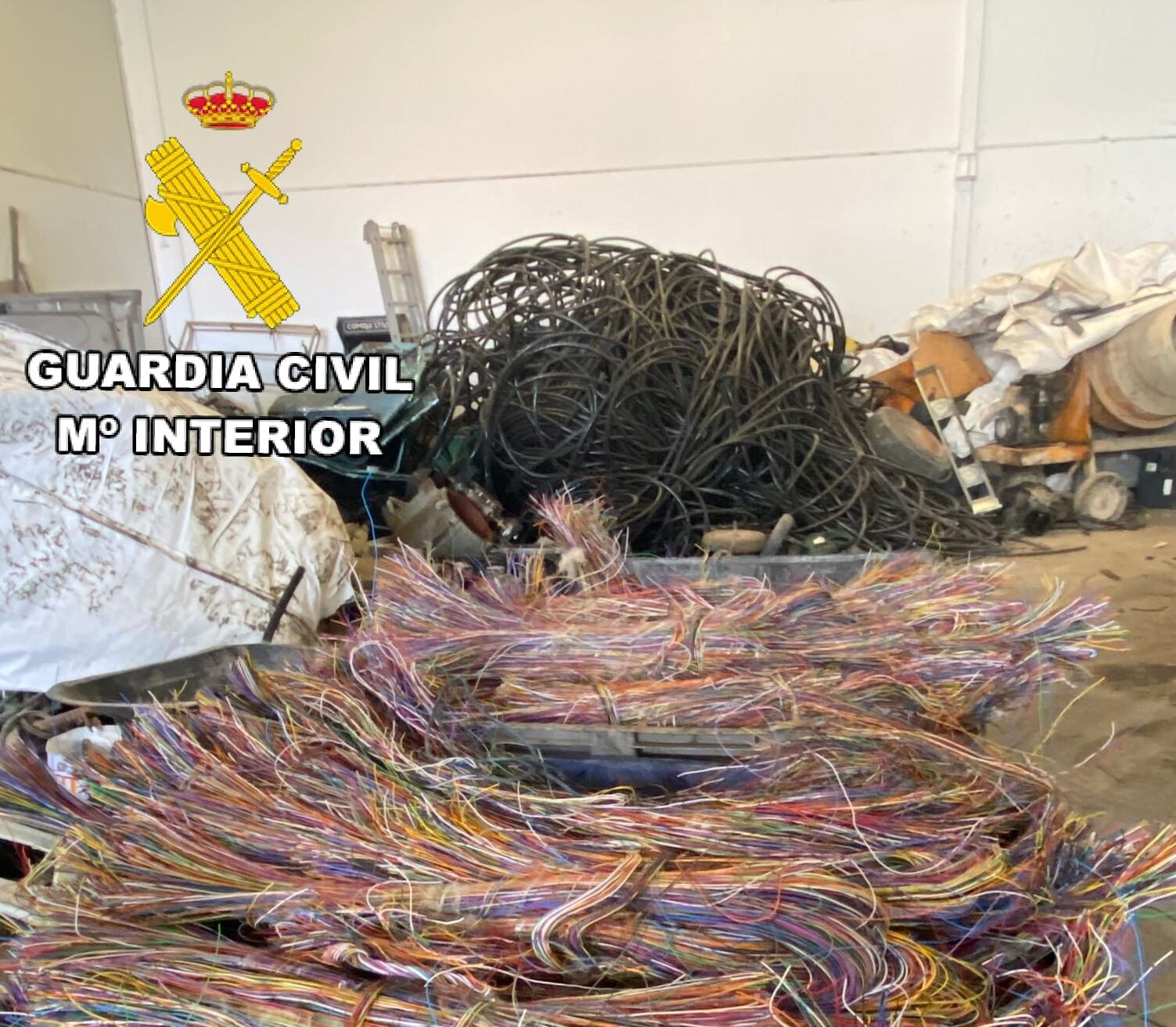 La Guardia Civil ha desarticulado una organización criminal dedicada al robo de cable de cobre