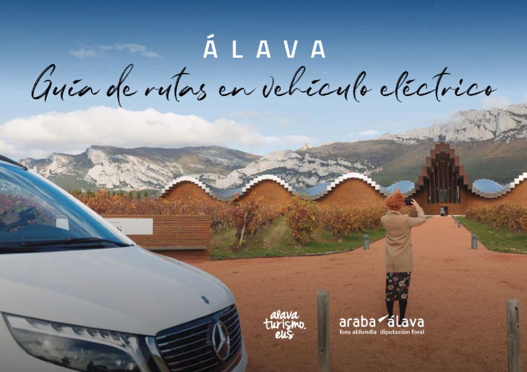 Portada de la &#039;Guía de rutas en vehículo eléctrico&#039; en Álava 