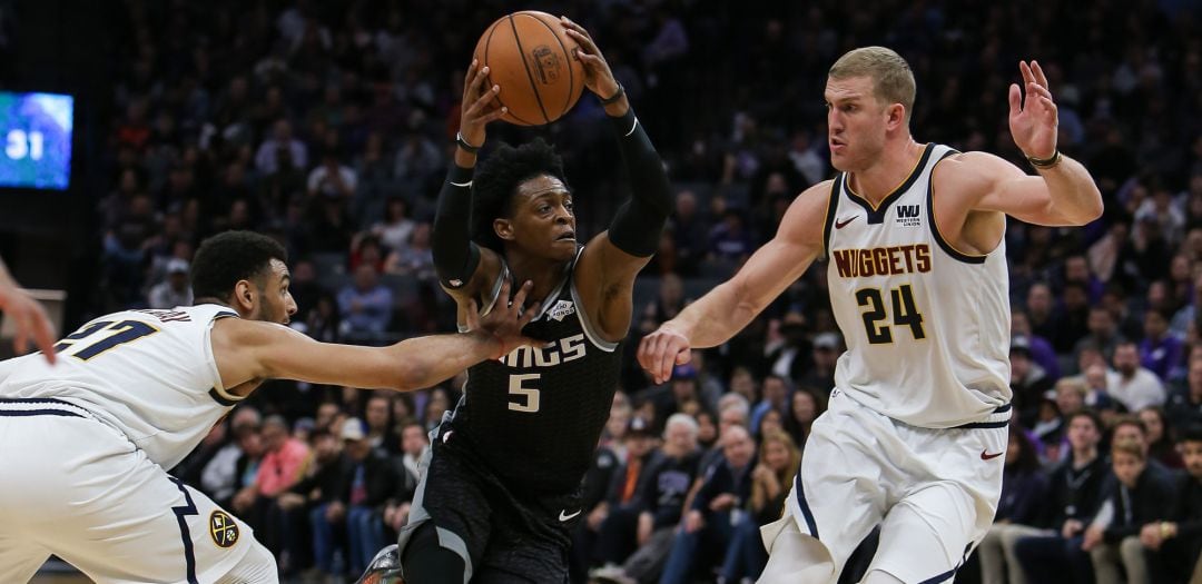 De&#039; Aaron Fox, durante el partido ante los Nuggets