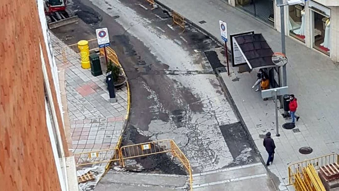 Obras de peatonalización de la avenida Alfonso X el Sabio