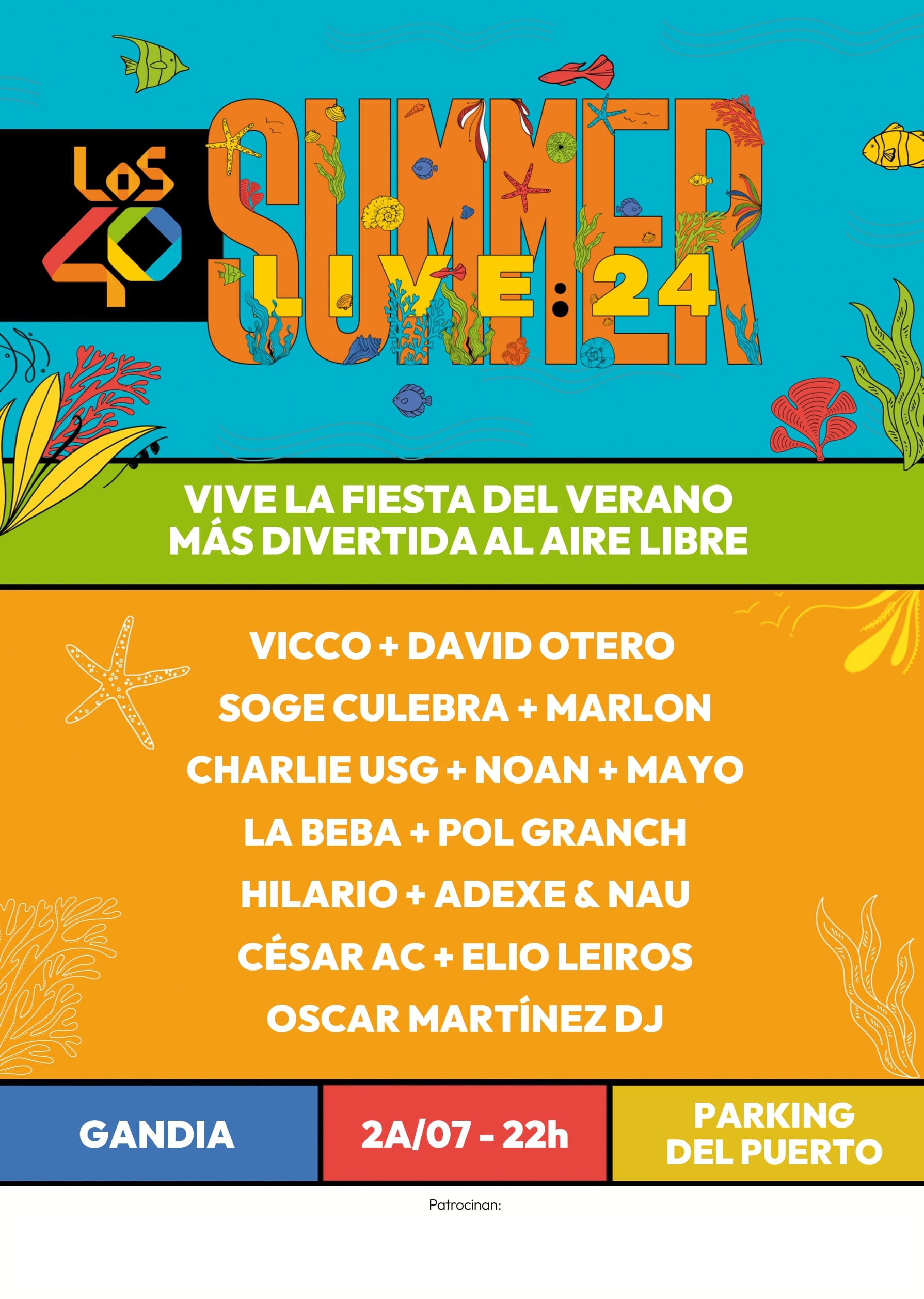 Cartel &#039;Los40 Summer Live Gandia 2024&#039;