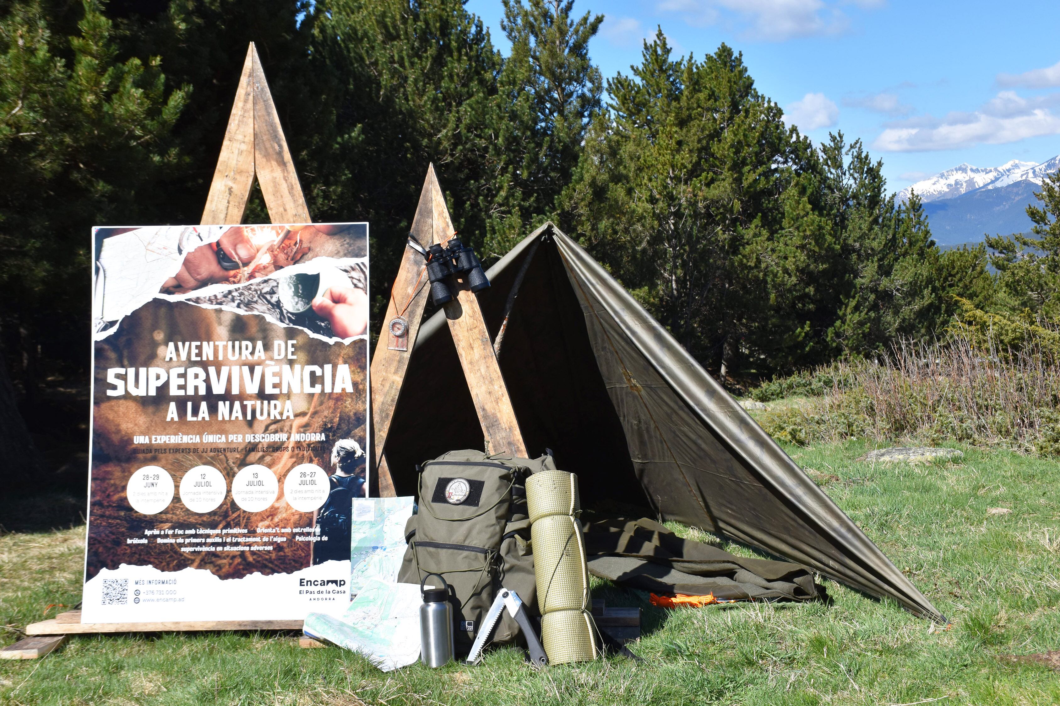 El material que es farà servir durant els cursos de supervivència als Cortals.