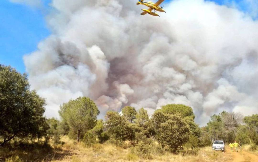 Incendio en Barchín del Hoyo 