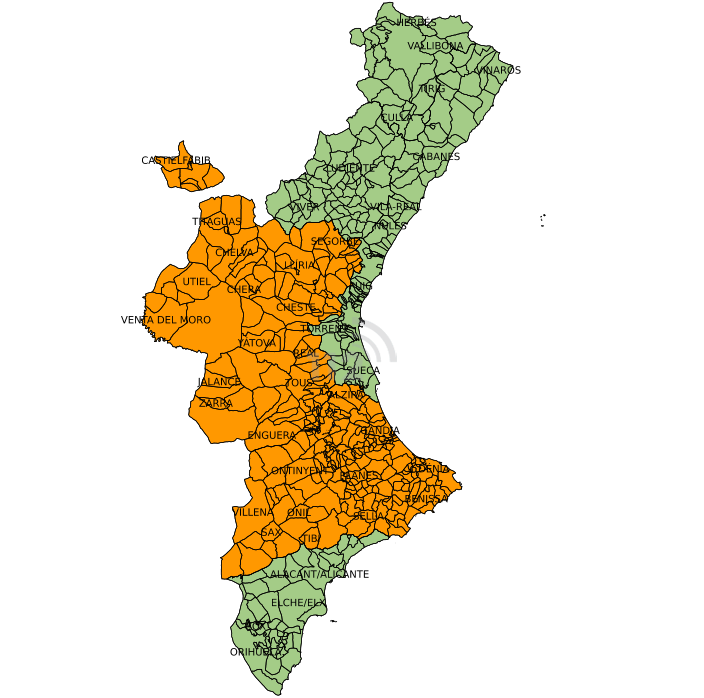 Riesgo de incendios forestales según el 112
