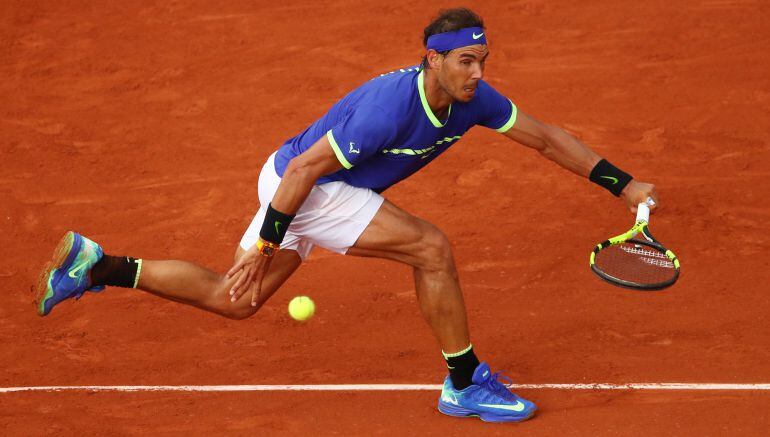 Rafa Nadal, en su partido ante Nikoloz Basilashvili.