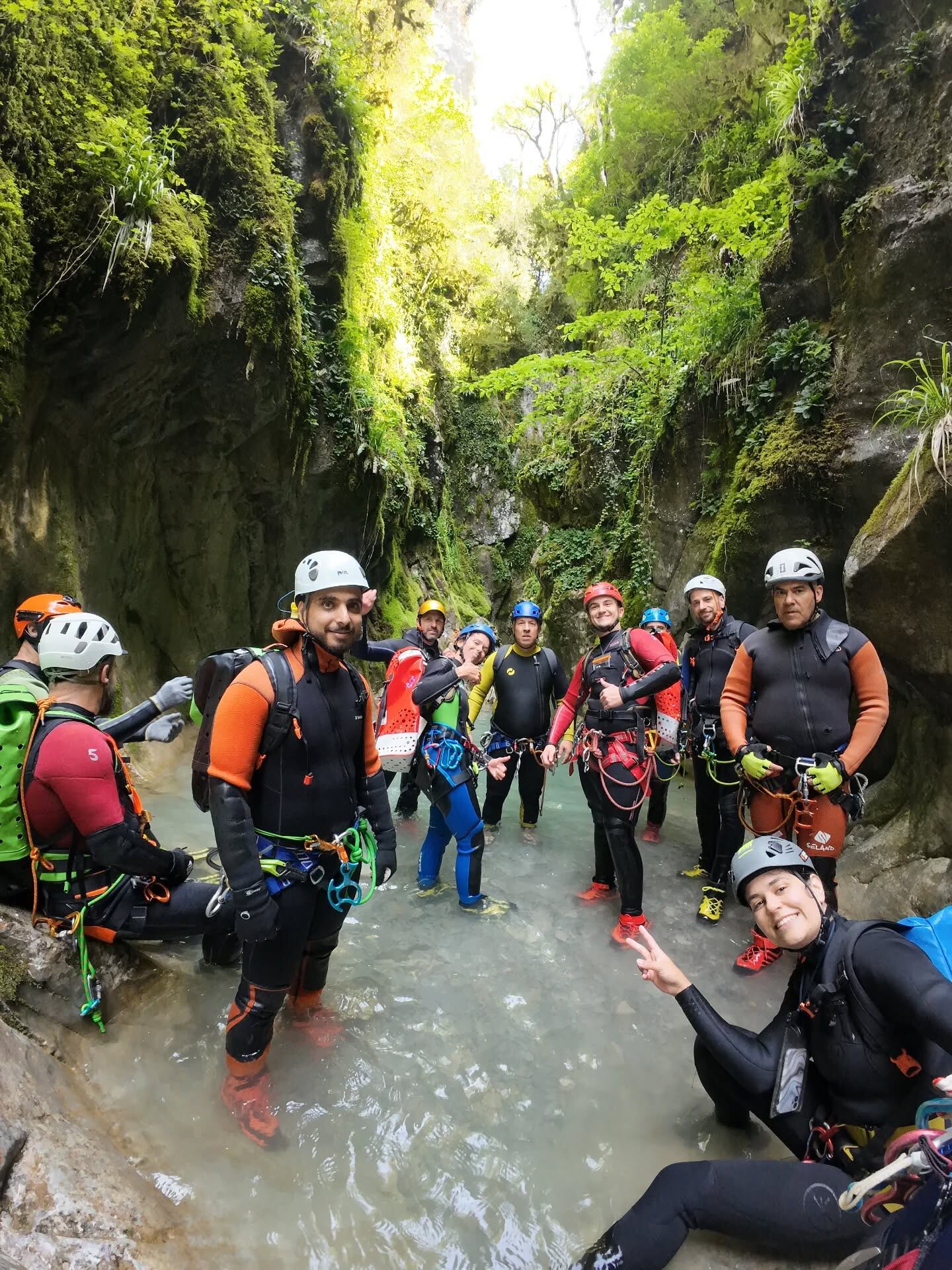 Barranquistas en el primer encuentro Ibercanyon.