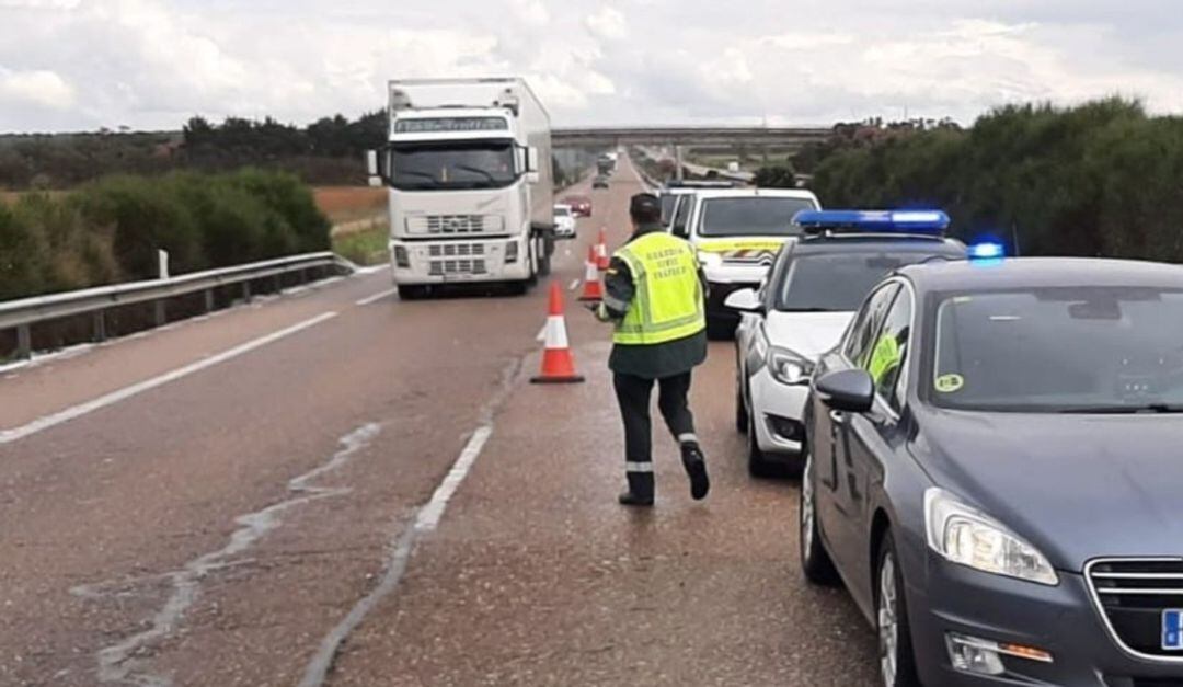 Accidente en la A-6 en Villalpando