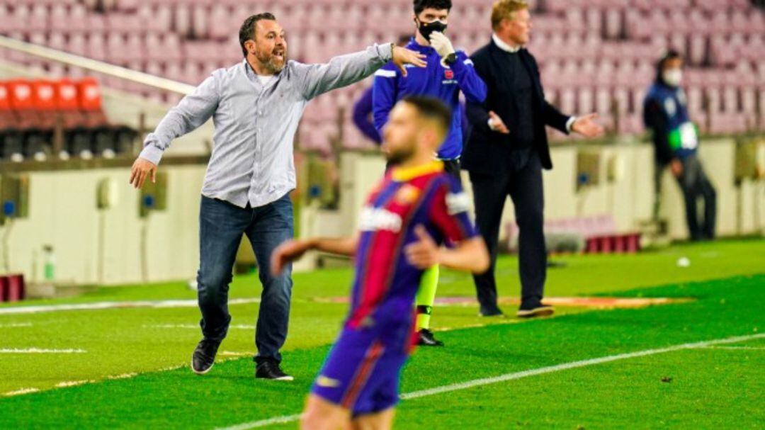 Sergio compareció en la previa del partido ante el Granada