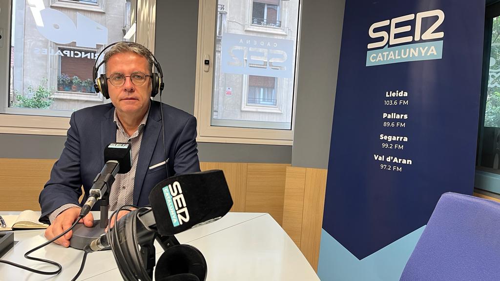 Un moment de l'entrevista a Joan Talarn a Ràdio Lleida aquest dimecres, 20 de setembre.