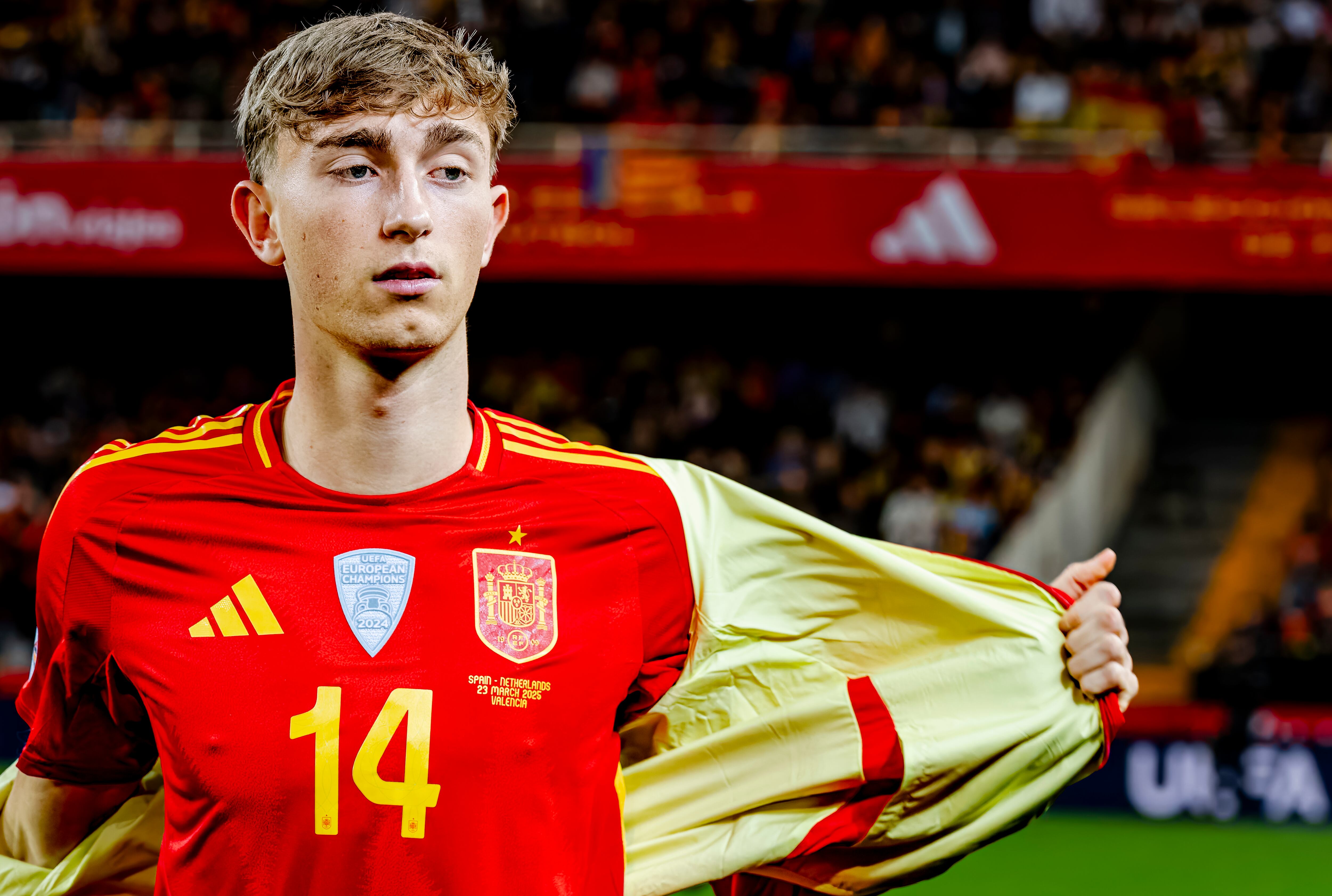 Dean Huijsen, durante el España-Países Bajos de la UEFA Nations League
