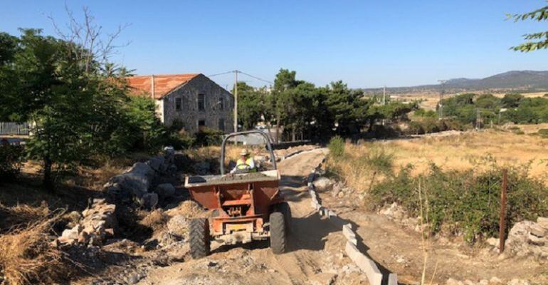 Obras en el paseo Duque de Ahumada de Colmenar Viejo