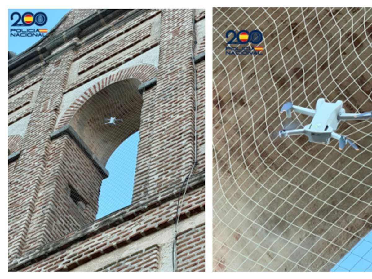 Rescatan un dron que quedó atrapado en la muralla de Ávila