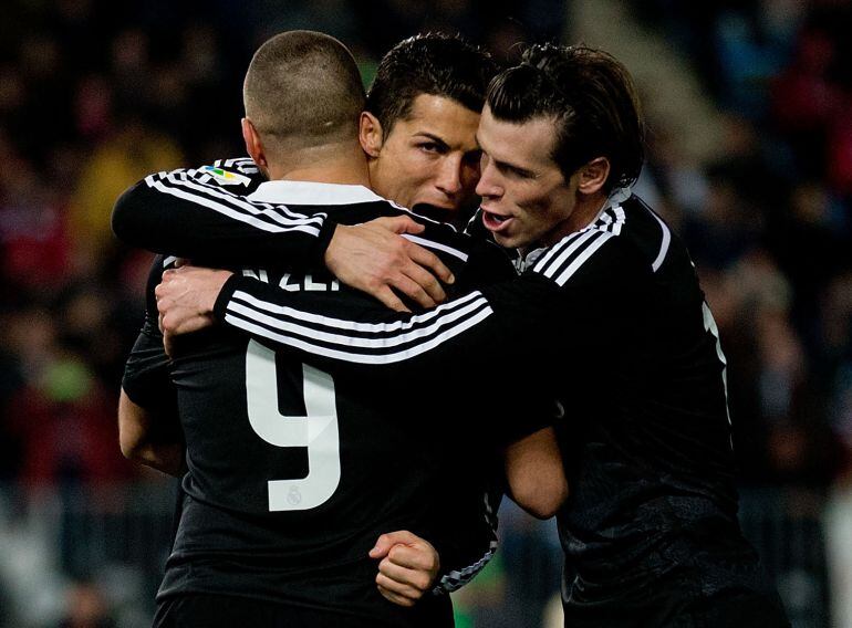 Cristiano, Bale y Benzema celebran un gol