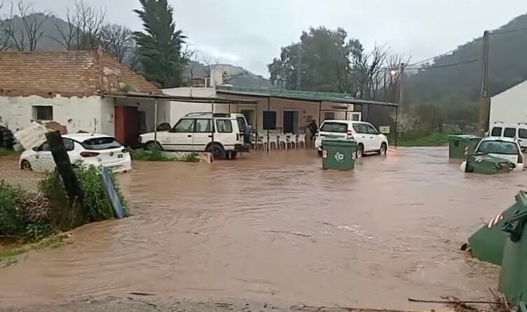 Inundaciones en la aldea La Romera
