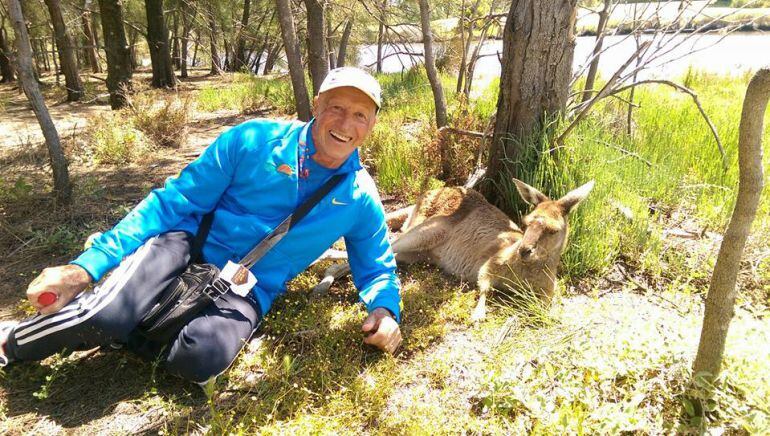 El atleta del Club Veteranos Ourense, Manuel Ledo  de 84 años,era cuarto en el campeonato del mundo en Australia, en la distancia de los 5000 metros