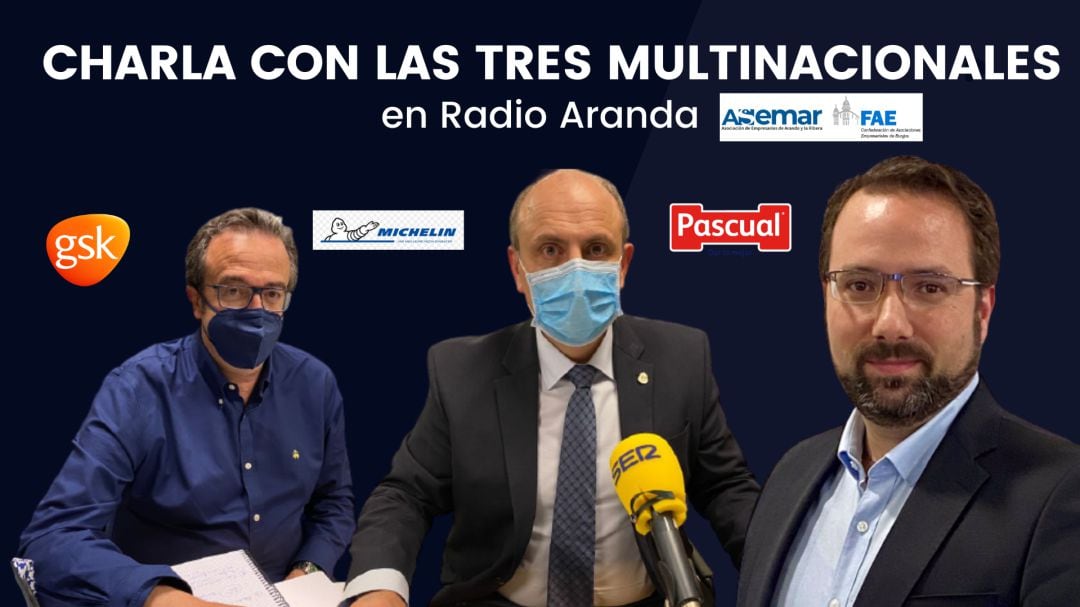 De los Mozos (GSK), Moñux (Michelin) y García (Pascual)