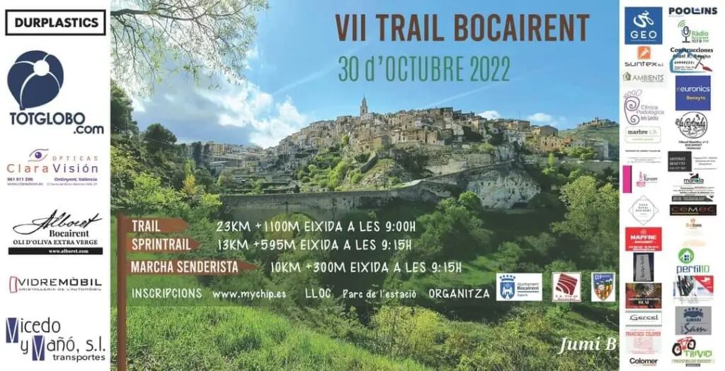 Cartel de la prueba en Bocairent