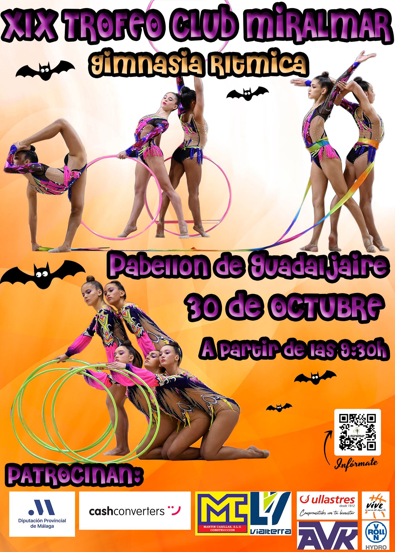 El Trofeo Club Miralmar de gimnasia rítmica se celebrará en el pabellón de Guadaljaire de Málaga