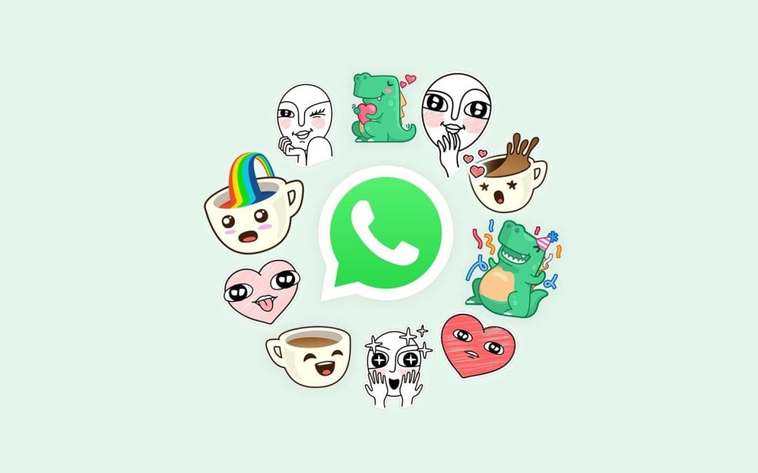 Foto de archivo de los stickers de WhatsApp.