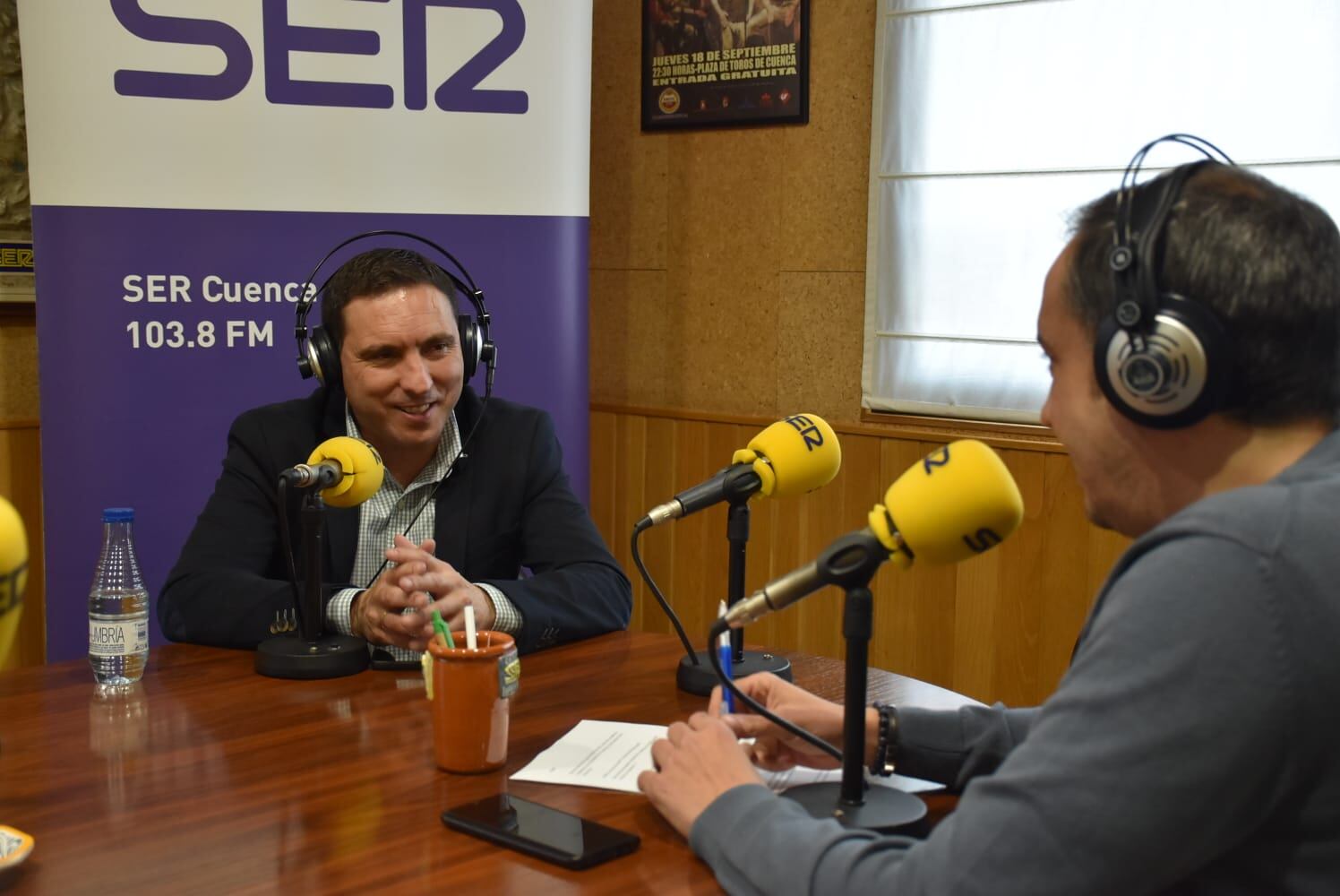 El presidente de la Diputación, Álvaro Martínez Chana, durante la entrevista en SER Cuenca