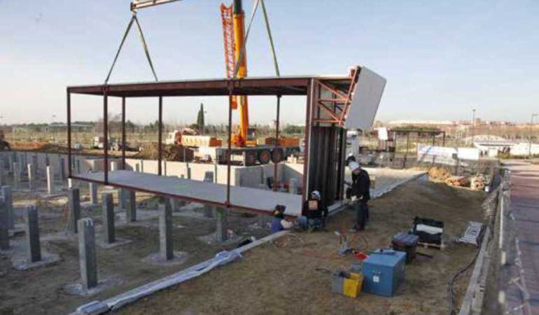 Imágenes de las obras del colgio Miguel de Cervantes.