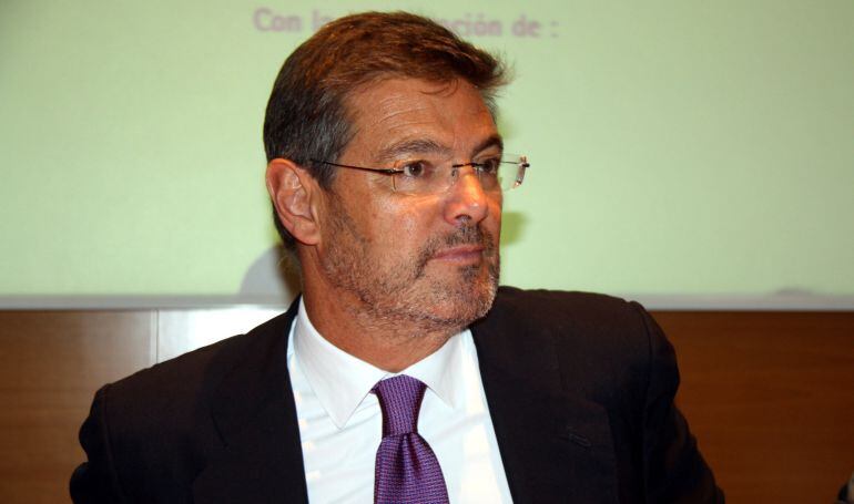 El ministro de Justicia, Rafael Catalá, durante una rueda de prensa