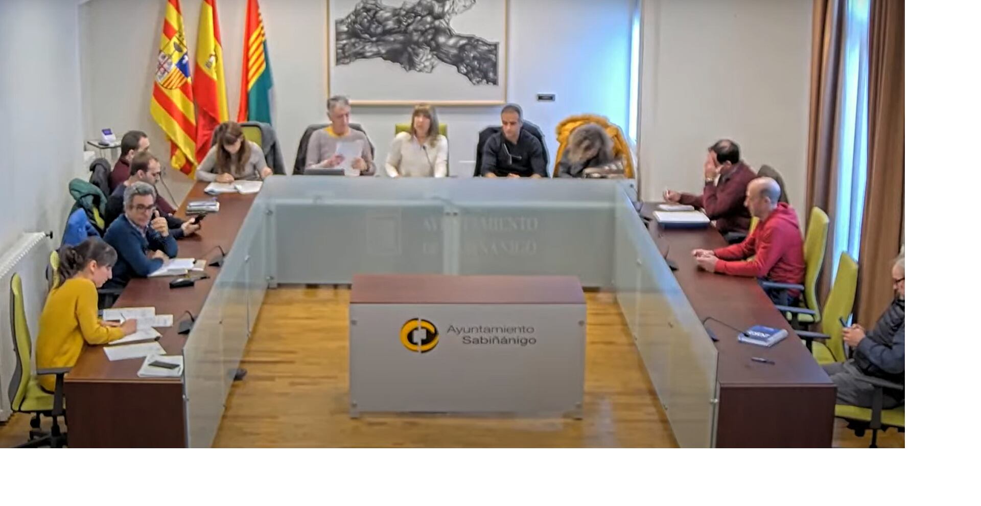 Pleno en el Ayuntamiento de Sabiñánigo el pasado mes de diciembre