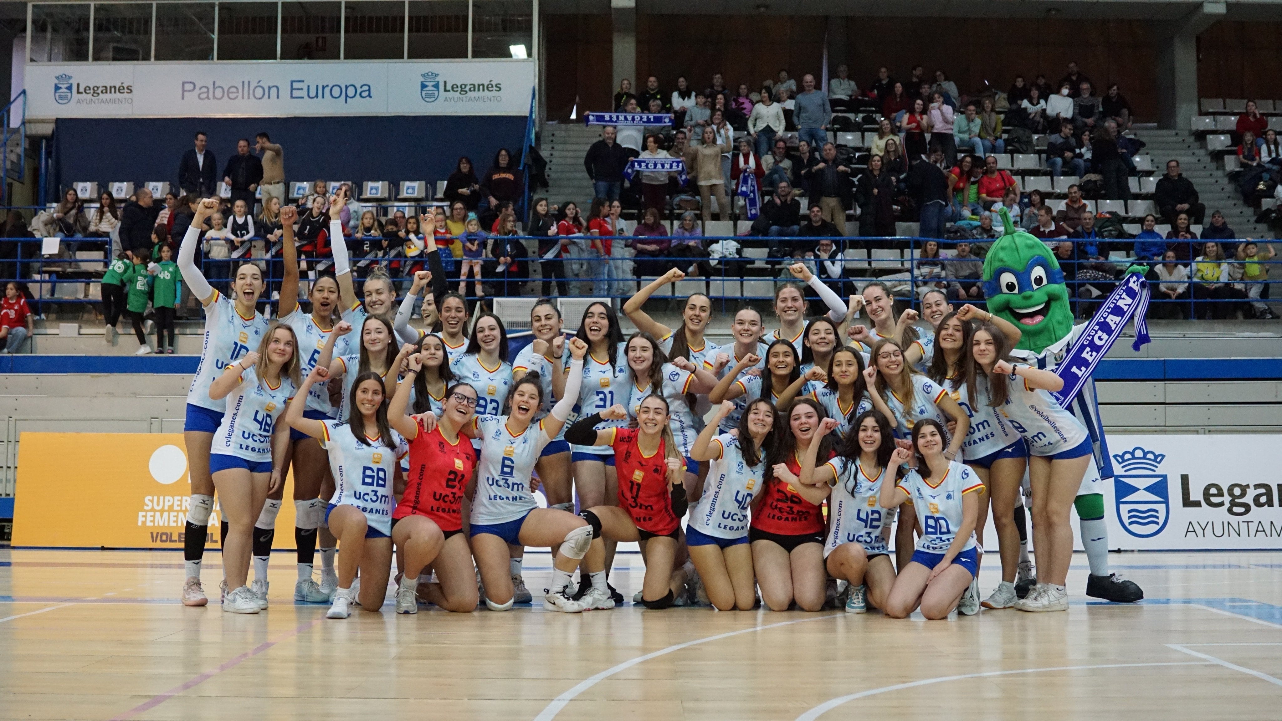 Las jugadoras del Club Voleibol Leganés