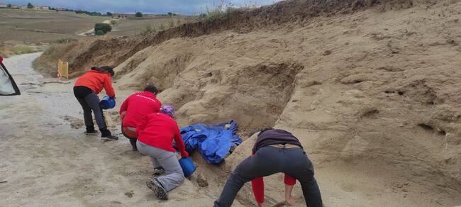 Excavacion en los refugios de Brunete