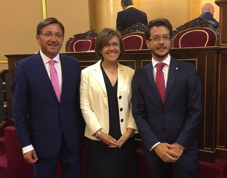 Los senadores del Partido Popular de Soria, Martínez, Angulo y Cabezón, en la XII Legislatura