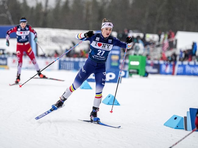 Gina del Rio, durant els 20km mass start en skating que tancaven la Copa del Món a Lake Placid