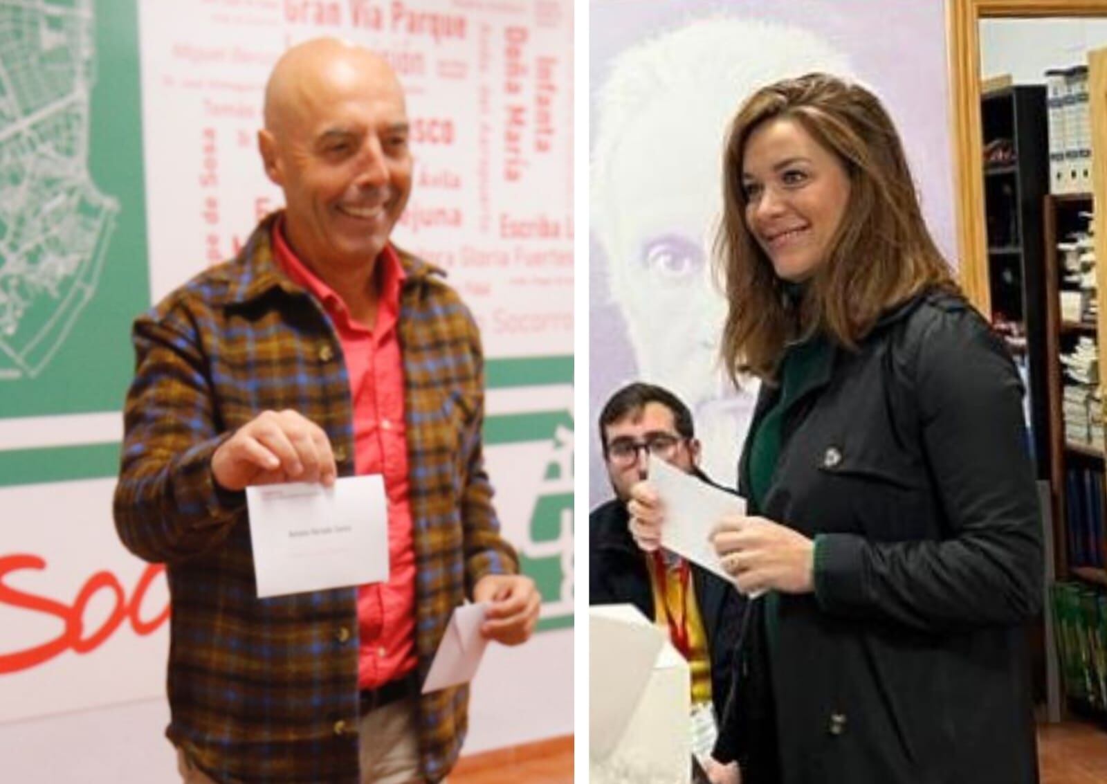 Antonio Hurtado y Carmen Campos, los dos precandidatos  que optan  en las primarias del PSOE de Córdoba a convertirse en candidato o candidata a la alcaldía en las municipales de 2023