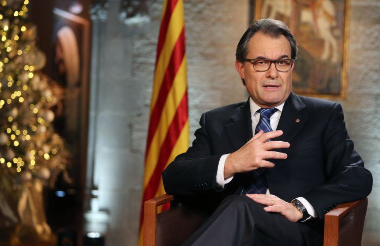 Artur Mas, durante el discurso de fin de año. 