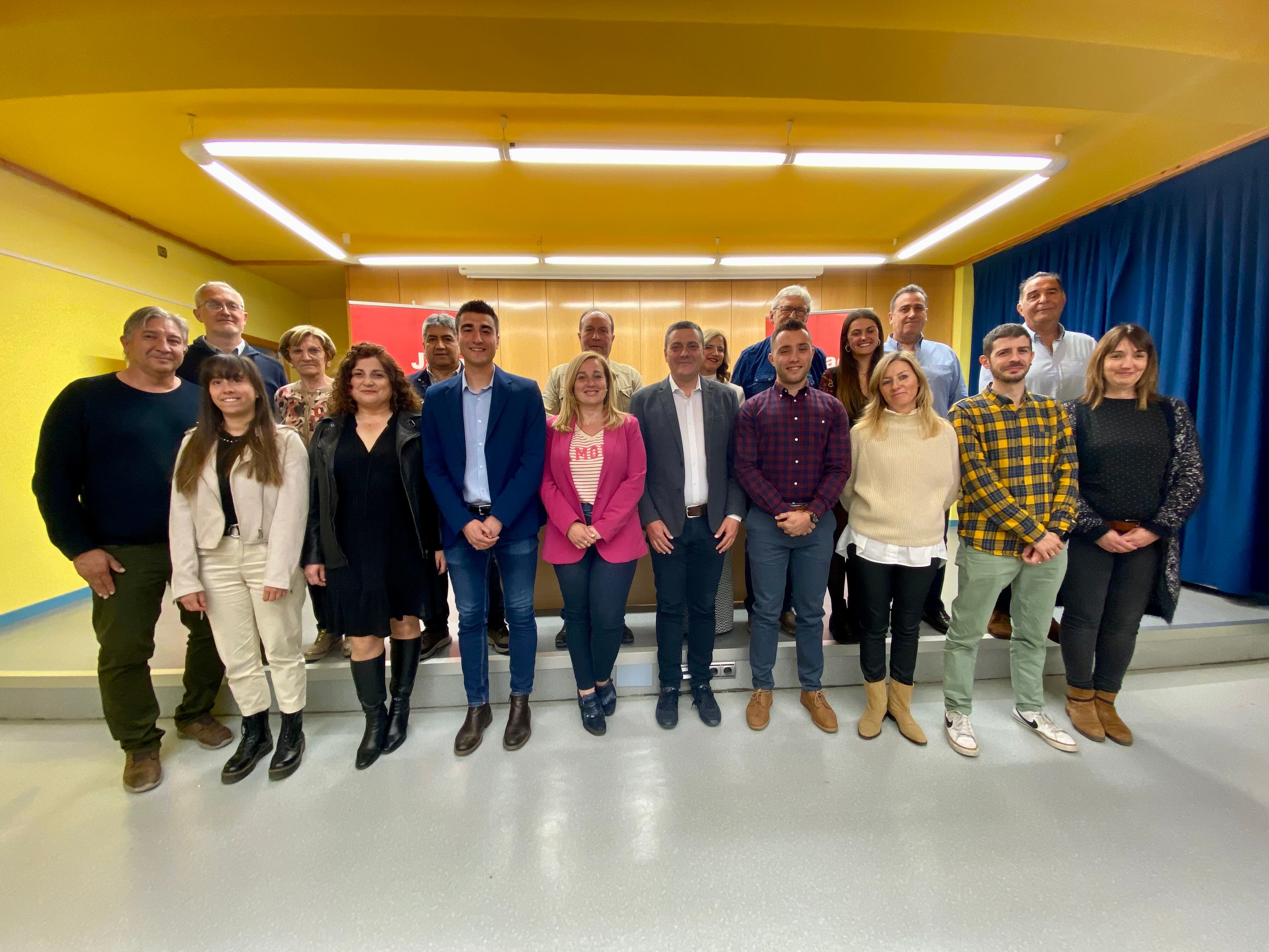 Integrantes de la candidatura del PSOE de Jaca