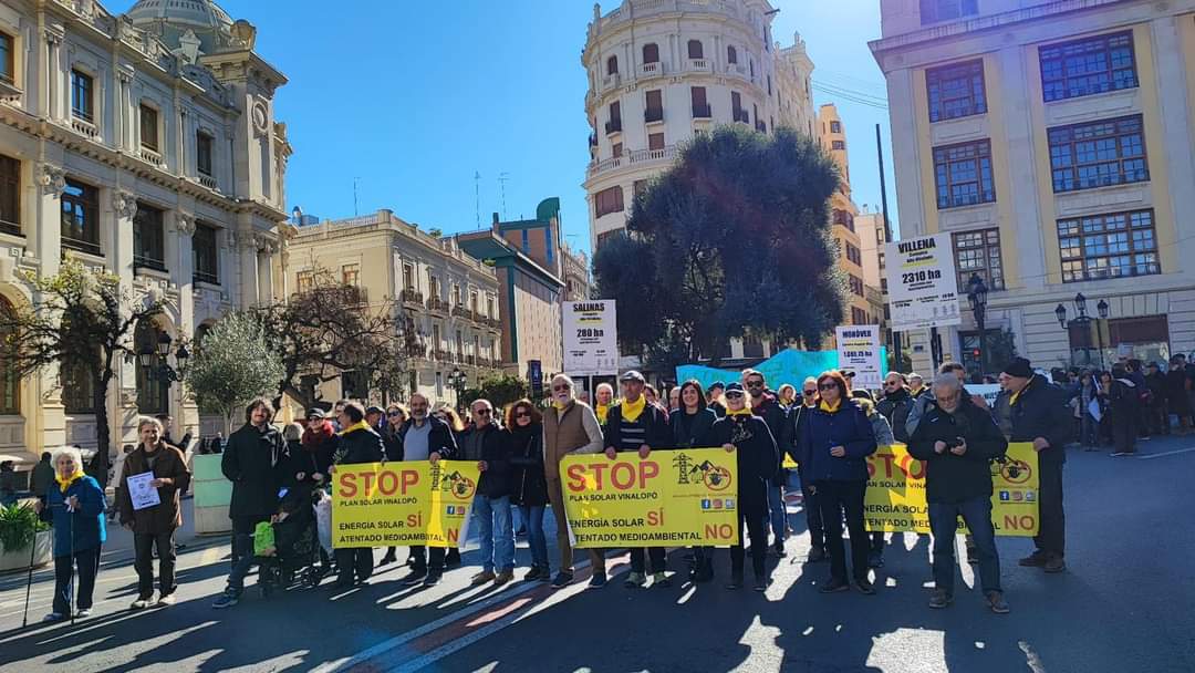 Imagen de la manifestación este sábado en Valencia