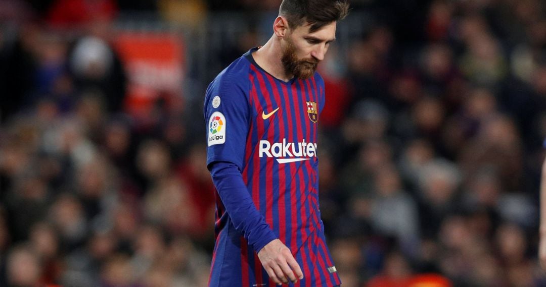 Leo Messi, en el partido entre el Barcelona y el Valencia.