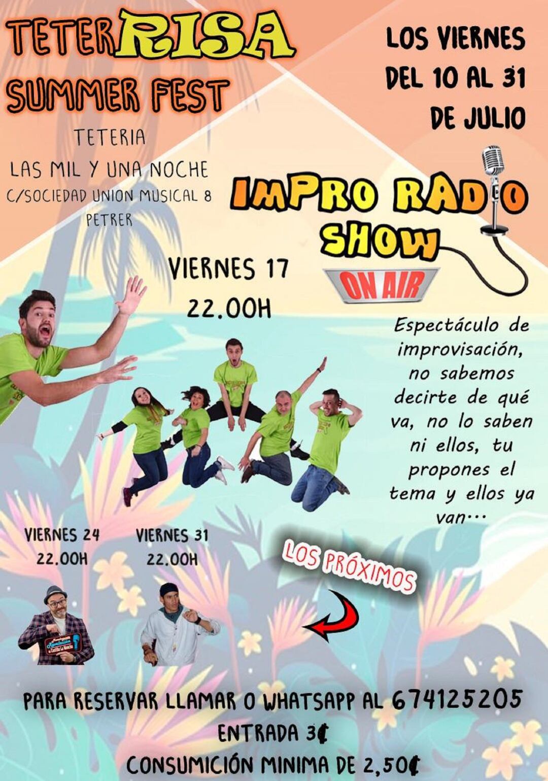 Este viernes actuación de Impro Radio Show con el espectáculo "On Air"