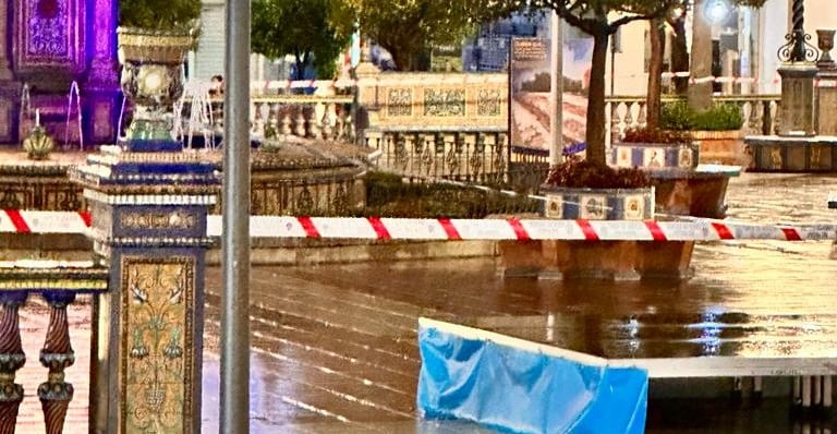 Plaza Alta precintada esta tarde