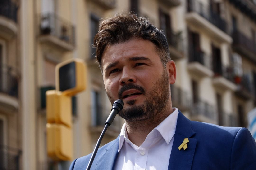 Gabriel Rufián durante un acto