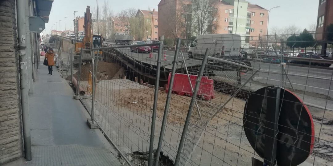 Obras en el puente de Arco de Ladrillo 