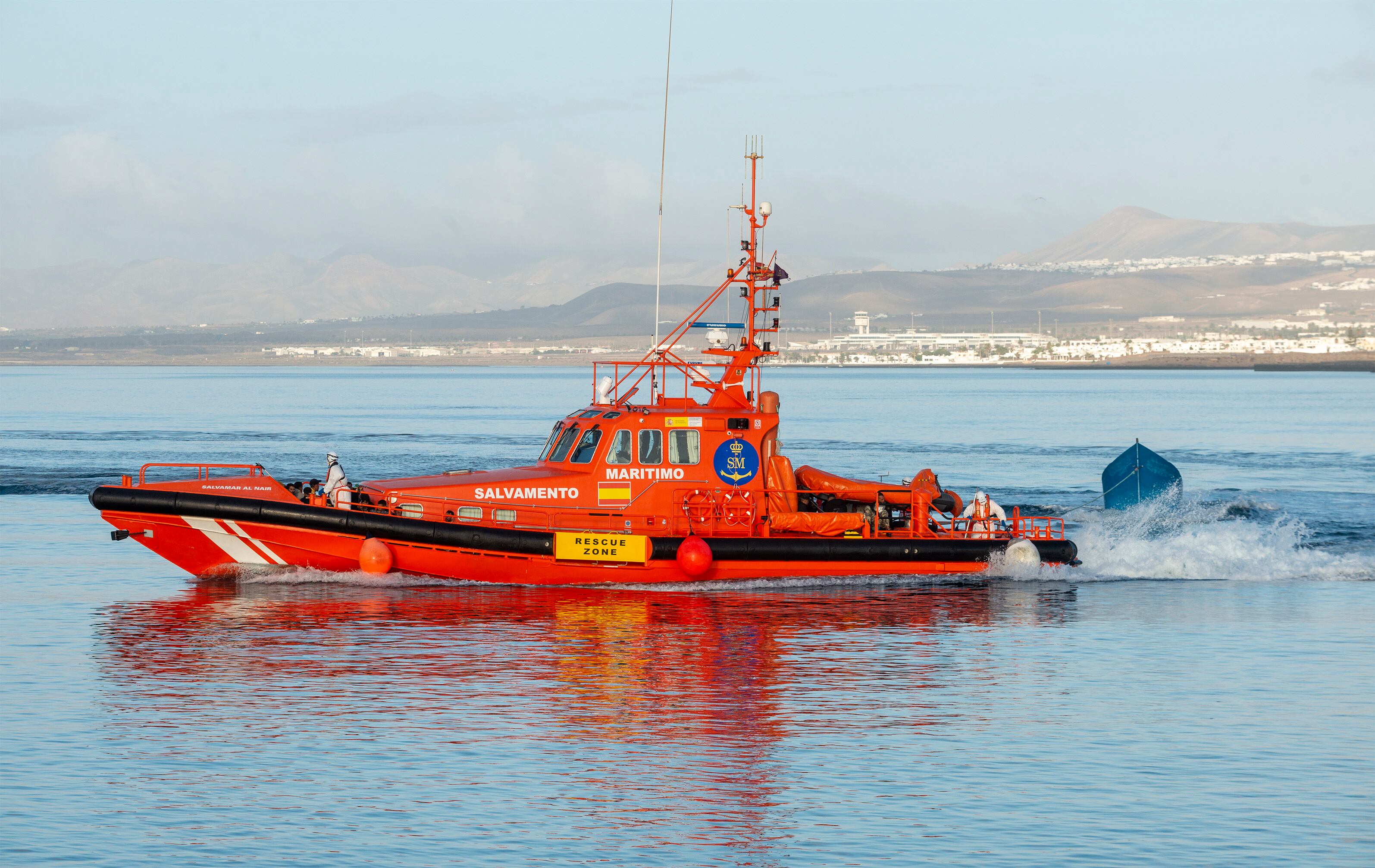 Una embarcación de rescate de Salvamento Marítimo.