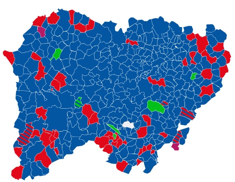 Así queda el mapa de la provincia de Salamanca tras las elecciones de la Junta de Castilla y León en este 2026/SER