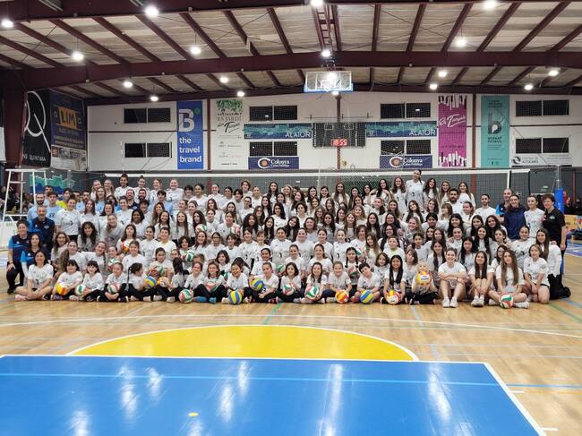 Els equips del CV Alaior es van presentar aquest dimecres.