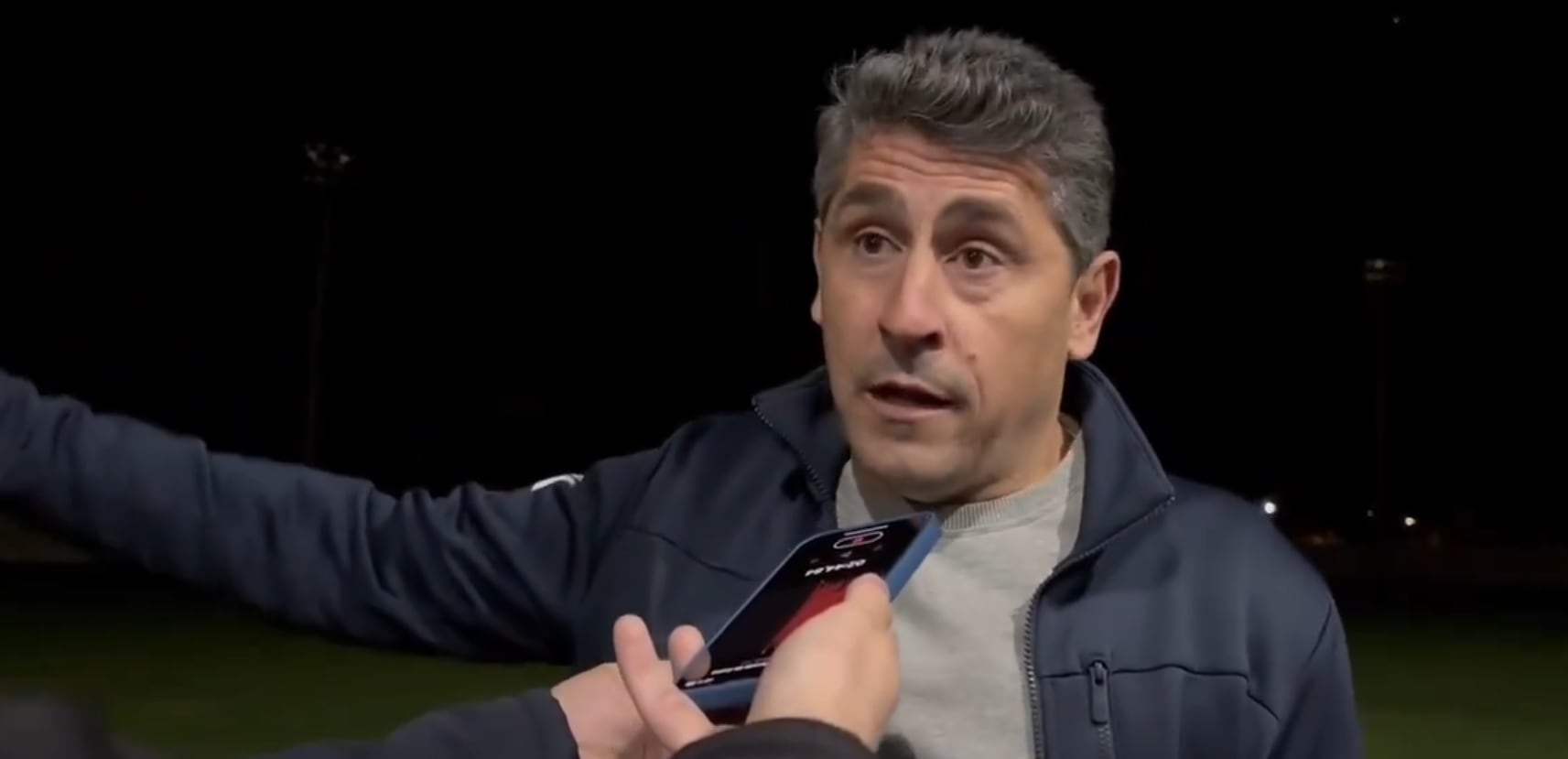 Roberto Peragón, entrenador del Real Jaén, tras el partido ante el Atlético Malagueño.