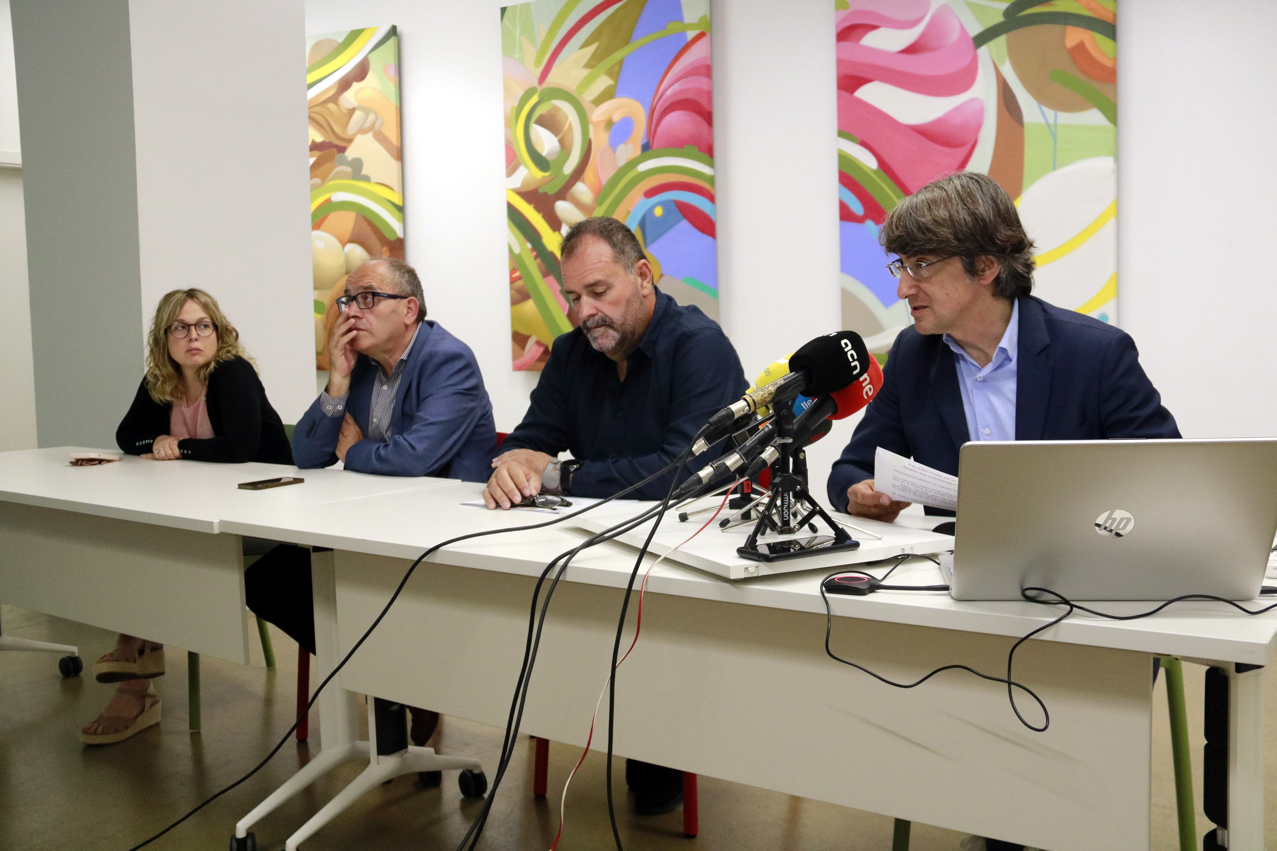 El director general d'Afrucat Manel Simon ha explicat avui la previsió de collita per enguany.