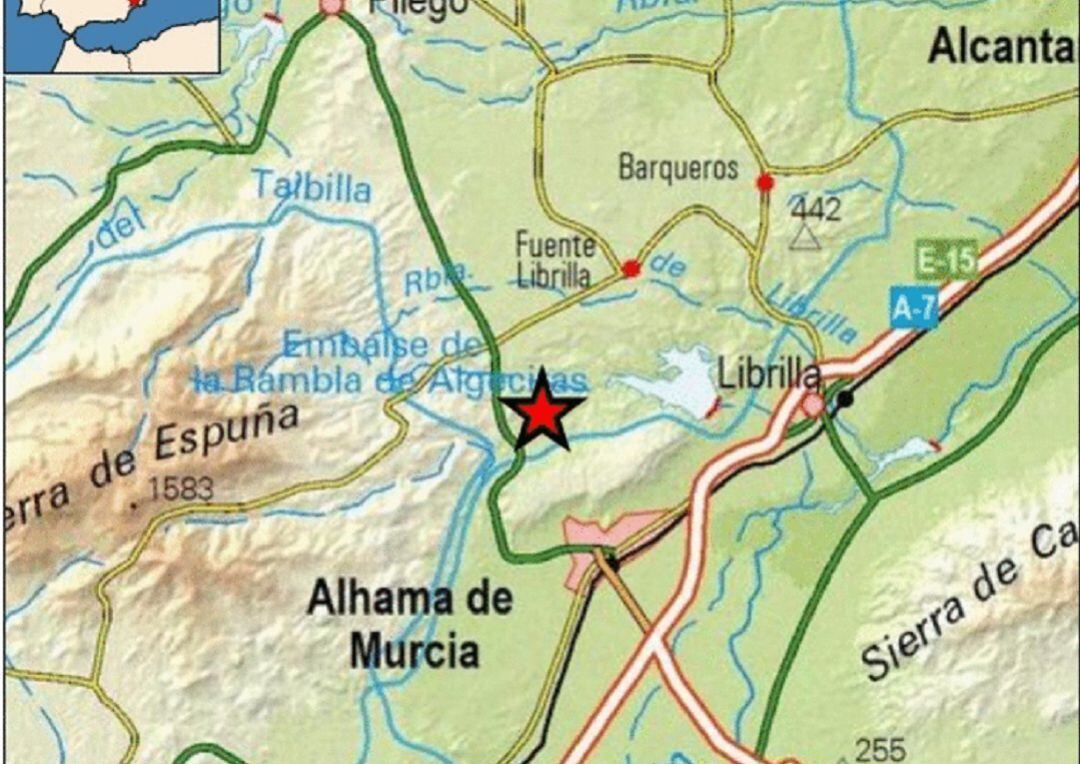 Terremoto en Alhama de Murcia de magnitud 2,3